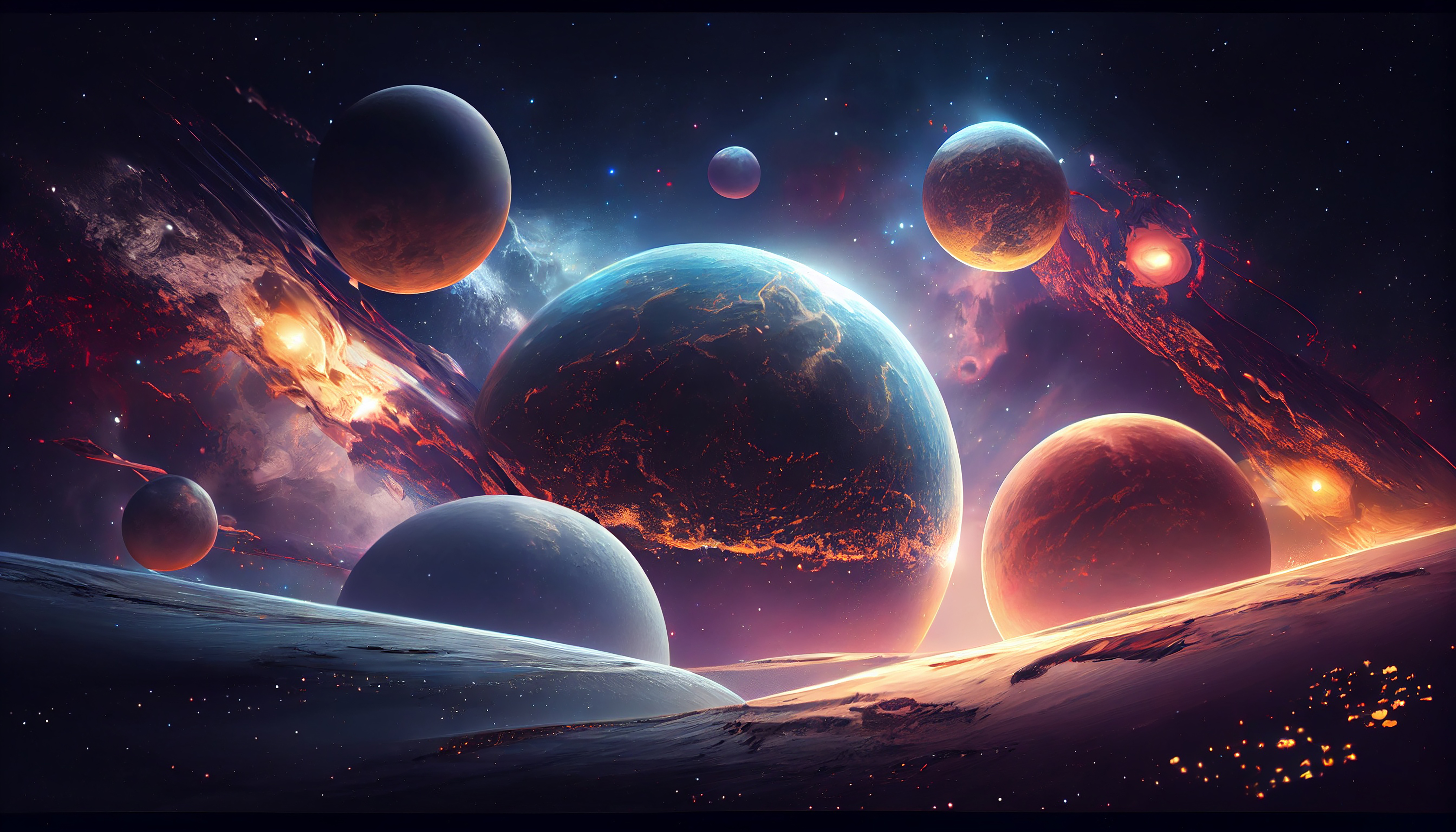 Header for jasdemi: Space with a couple of planets in close proximity.