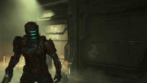 Screenshot of Isaac, the main character in Dead Space.