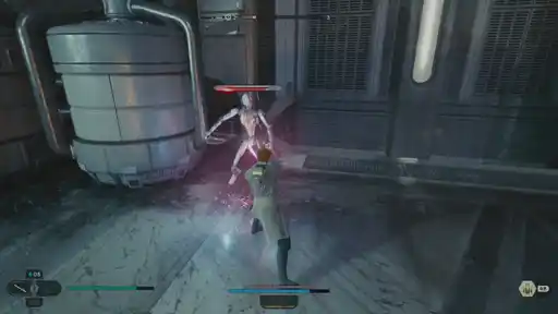 A Star Wars Jedi: Survivor clip. Executing a droid.