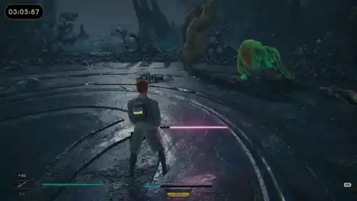 Two beasts fighting each other in Star Wars Jedi Survivor.